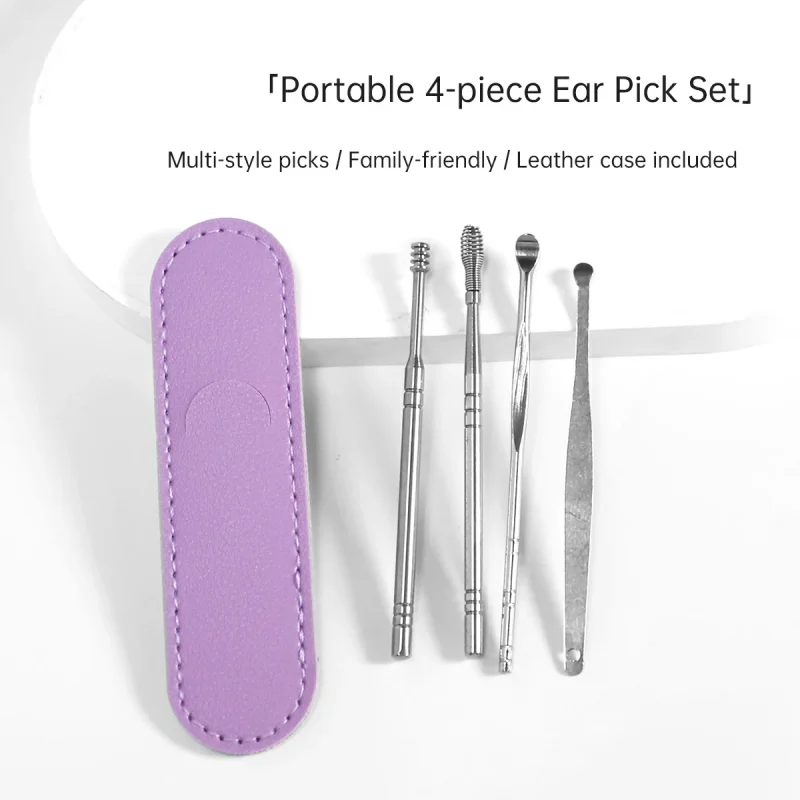 4+1 Ear Wax Removal Tool Kit With Leather Case- BMS-165 - Image 3