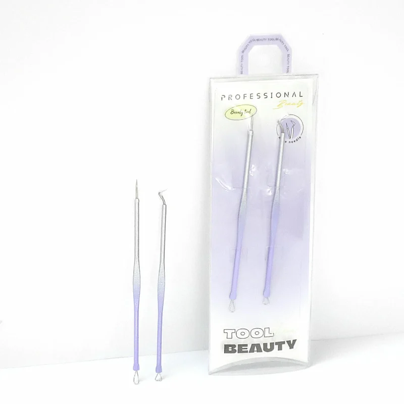 2 in 1 Gradient Finish Acne-Blackhead-Pimple-Comedone Extraction Tool Kit-BMS-167
