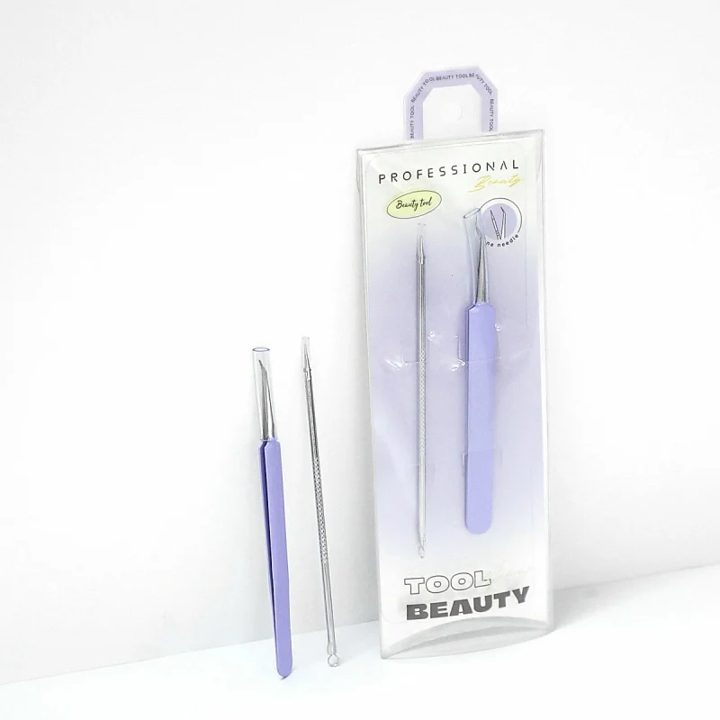 2 in 1 Acne-Blackhead-Pimple-Comedone Extraction Tool Kit-BMS-168