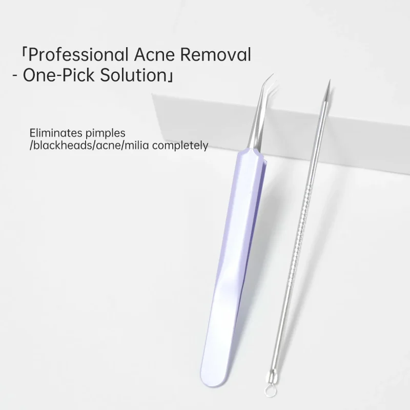 2 in 1 Acne-Blackhead-Pimple-Comedone Extraction Tool Kit-BMS-168 - Image 2