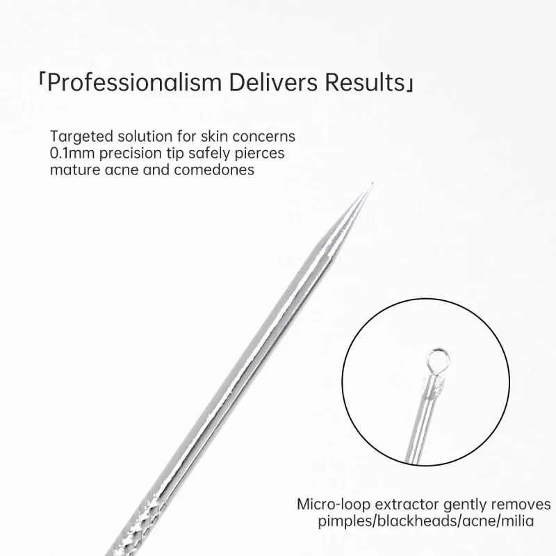 2 in 1 Acne-Blackhead-Pimple-Comedone Extraction Tool Kit-BMS-168 - Image 4