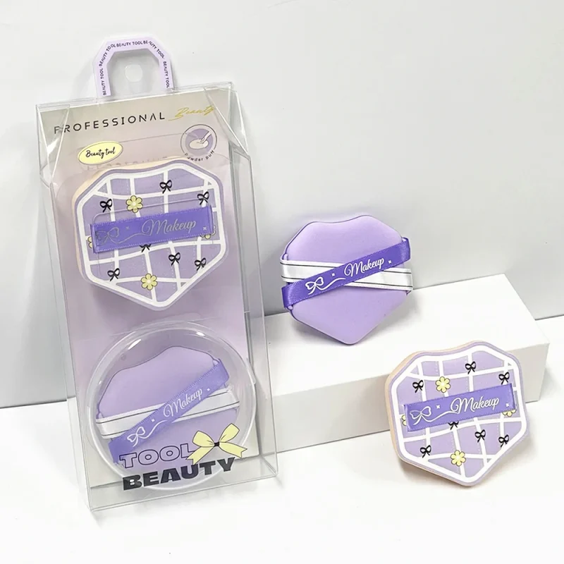 2 + 1 Base Makeup Puff Kit with A Case- BMS-317
