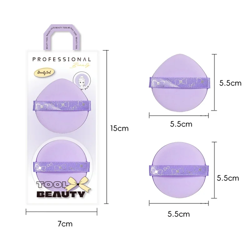 2 + 1 Large Dual-side Cushion Puff Bundle with A Case- BMS-318 - Image 5