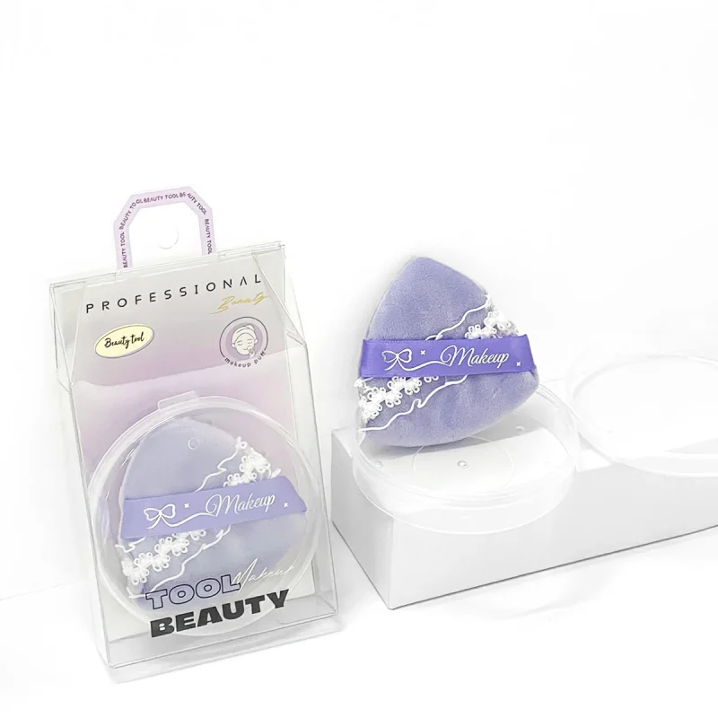 Large Dual-sude Lace-ribbon Setting Powder Puff with A Case- BMS-321 - Image 5