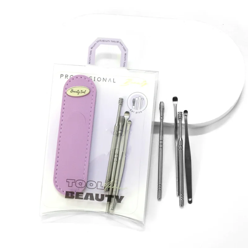 4+1 Ear Wax Removal Tool Kit With Leather Case- BMS-165