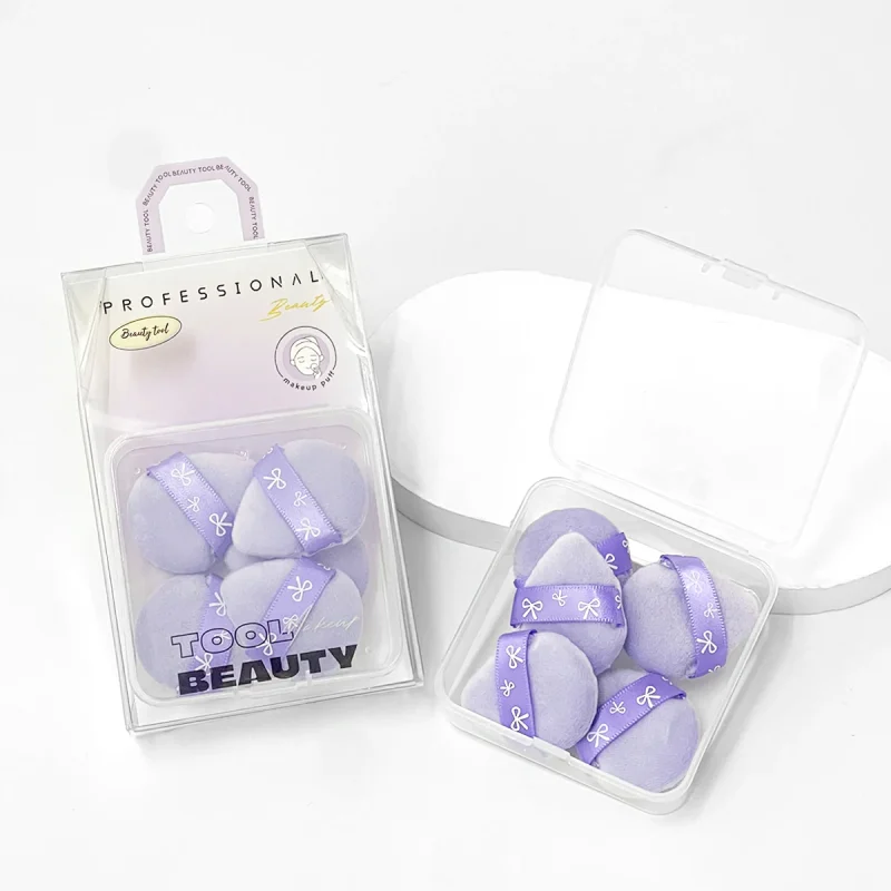 5 + 1 Mini Finger Dual-side Velour Puff Bundle with A Case- BMS-320