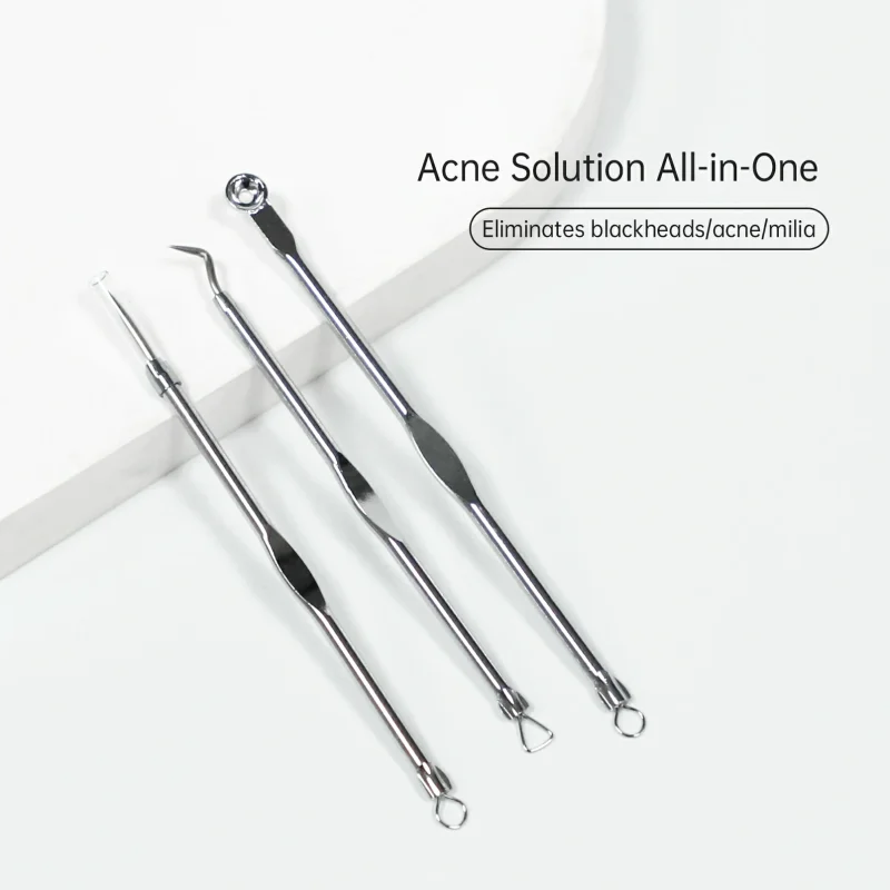 3 in 1 Acne-Blackhead-Pimple-Comedone Extraction Tool Kit-BMS-152 - Image 2