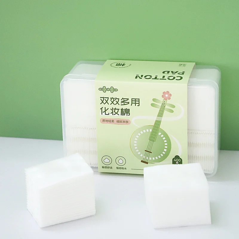 2 in 1 Multifunctional cotton pads-400-pack light thin+ 60-pack 3-ply- BMS-161 - Image 5