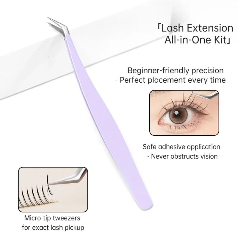 Lash Extension Applicator Tweezers-BMS-176 - Image 2