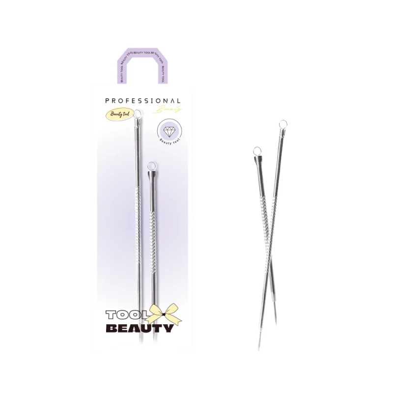 2 in 1 Long & Short Acne-Blackhead-Pimple-Comedone Extraction Kit-BMS-305