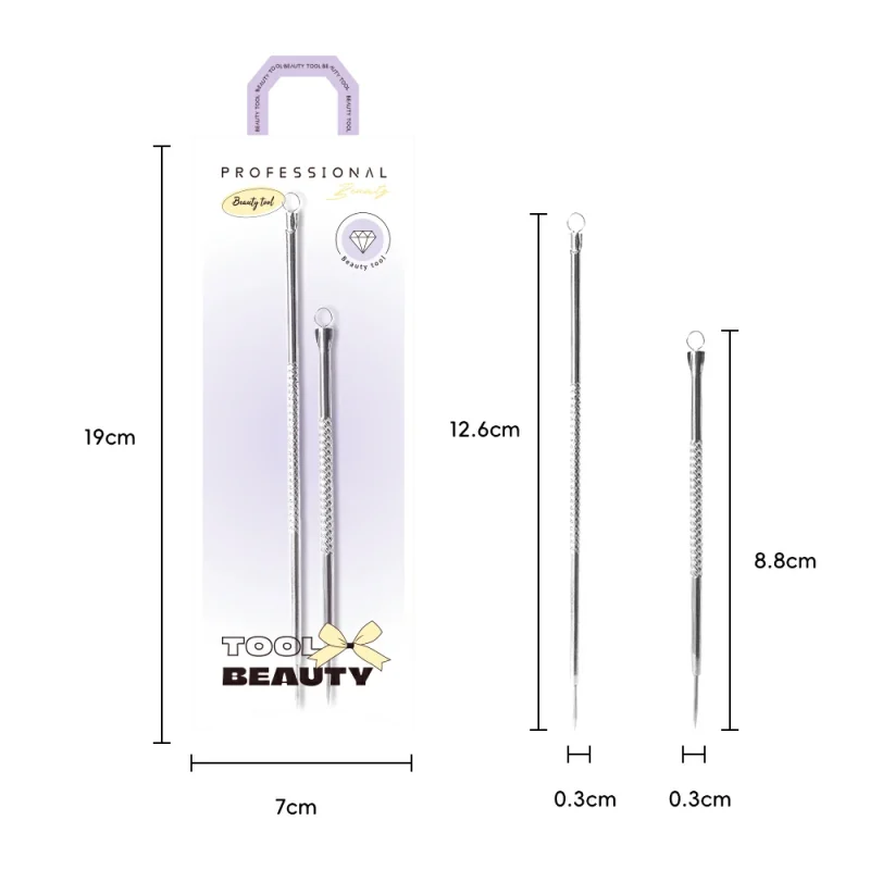 2 in 1 Long & Short Acne-Blackhead-Pimple-Comedone Extraction Kit-BMS-305 - Image 5