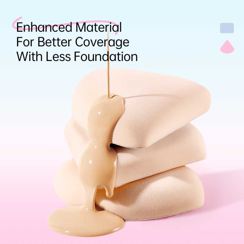 2 in 1 Triangle & Square Marshmallow Makeup Puff Kit-BMS-341 - Image 5