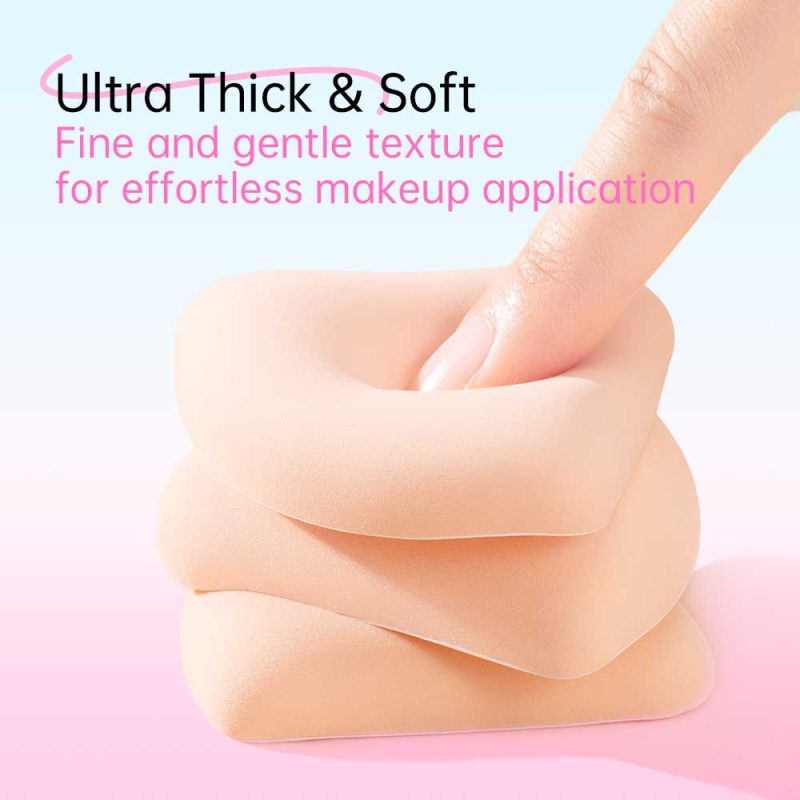2 in 1 Triangle & Square Marshmallow Makeup Puff Kit-BMS-341 - Image 4