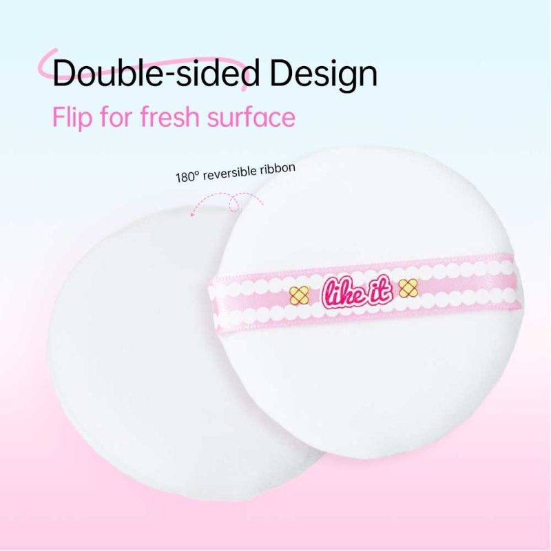 Round Velour Powder Puff-BMS-347 - Image 3