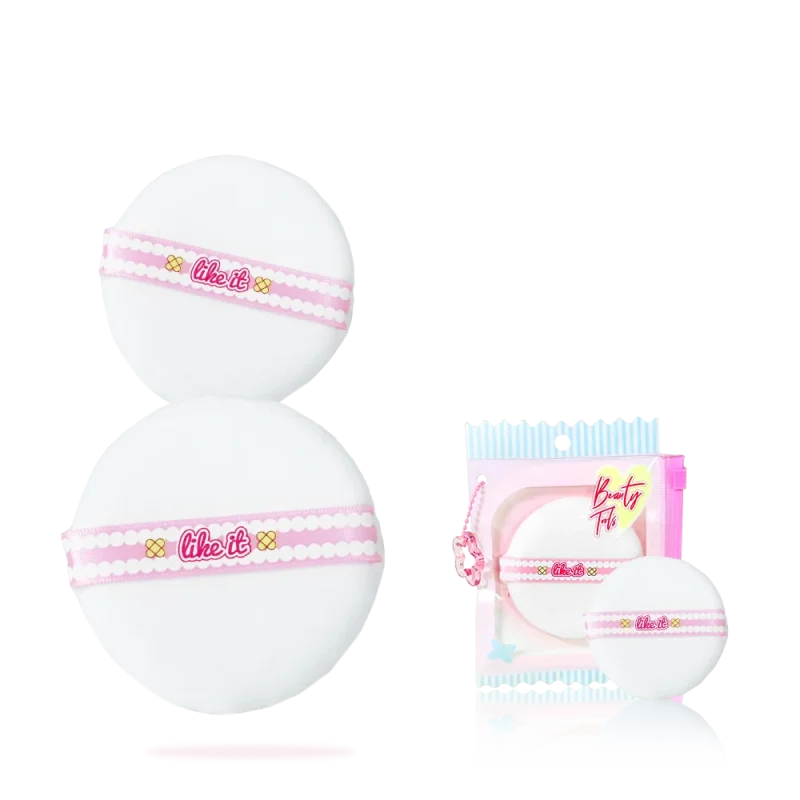 Round Velour Powder Puff-BMS-347