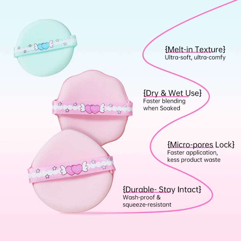 3 in 1 Hydrophilic Dual-side Cushion Puff Kit-BMS-352 - Image 4