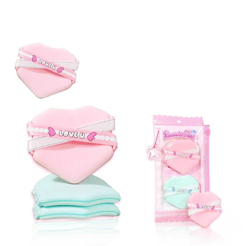 2 in 1 Hydrophilic Dual-side Dual-ribbon Cushion Puff Bundle-BMS-354