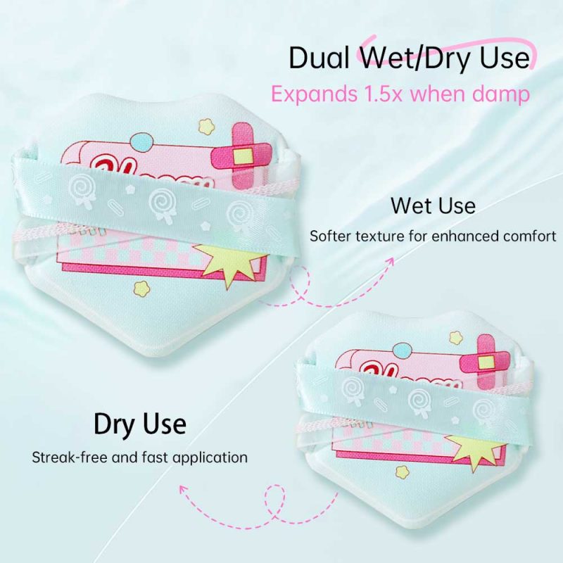 2 in 1 Wet & Dry Use Marshmallow Puff & Cushion Puff Kit-BMS-356 - Image 5