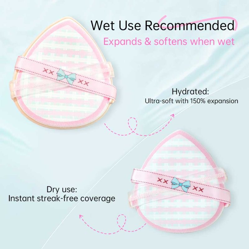 2 in 1 Hydrophilic Dual-ribbon Cushion Puff Kit-BMS-357 - Image 4