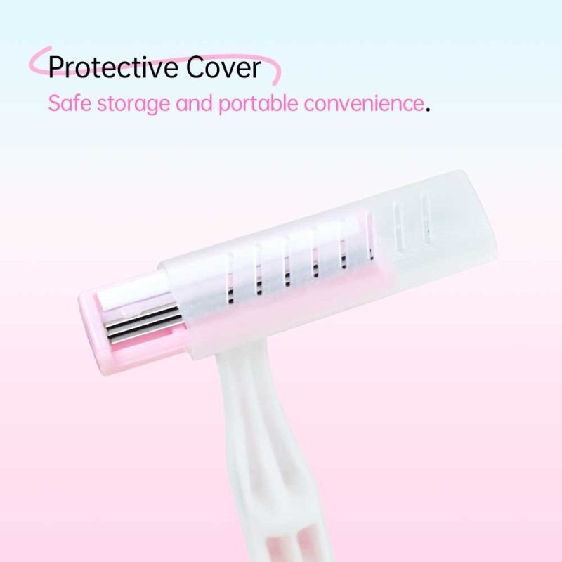 3 in 1 Folding Triple-blade Cartridge Brow Razor Bundle-BMS-374 - Image 3