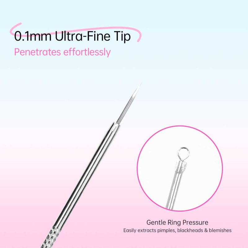 2+1 Acne Blackhead Pimple Comedone Extraction Tool Kit-BMS-392 - Image 2