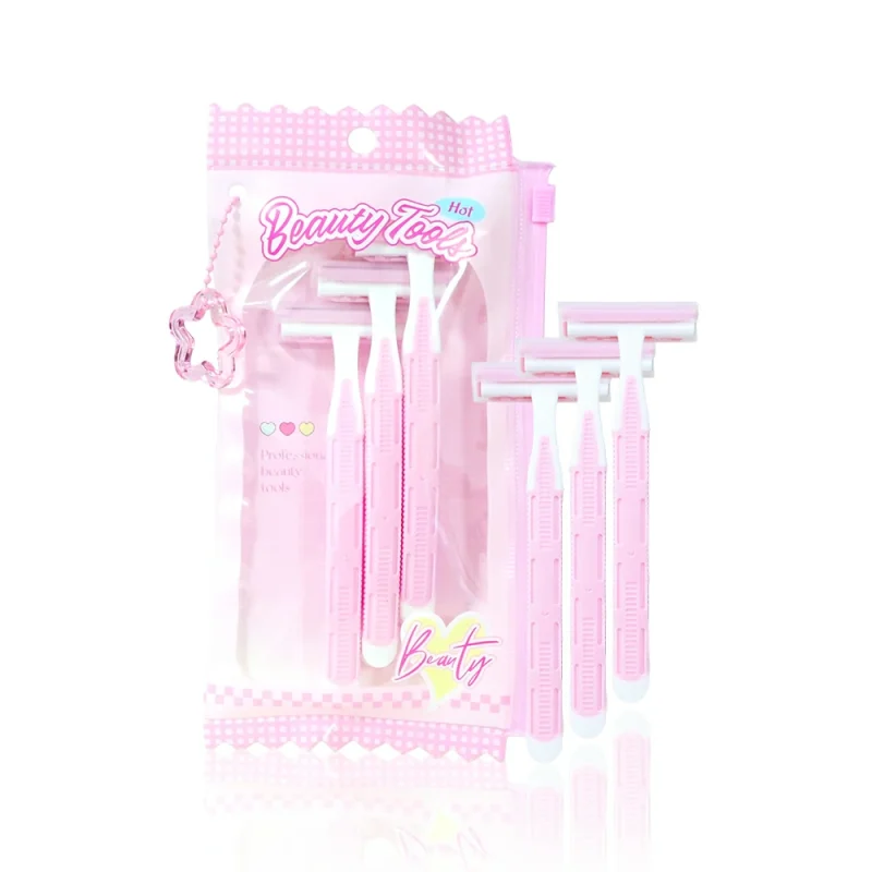 3 in 1 Folding Triple-blade Cartridge Brow Razor Bundle-BMS-374