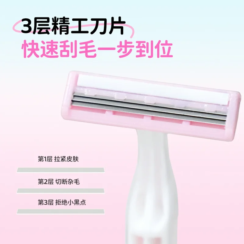 3 in 1 Folding Triple-blade Cartridge Brow Razor Bundle-BMS-374 - Image 2