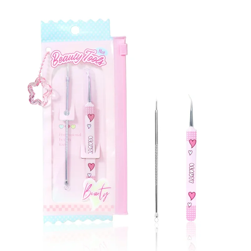 2+1 Acne Blackhead Pimple Comedone Extraction Tool Kit-BMS-392