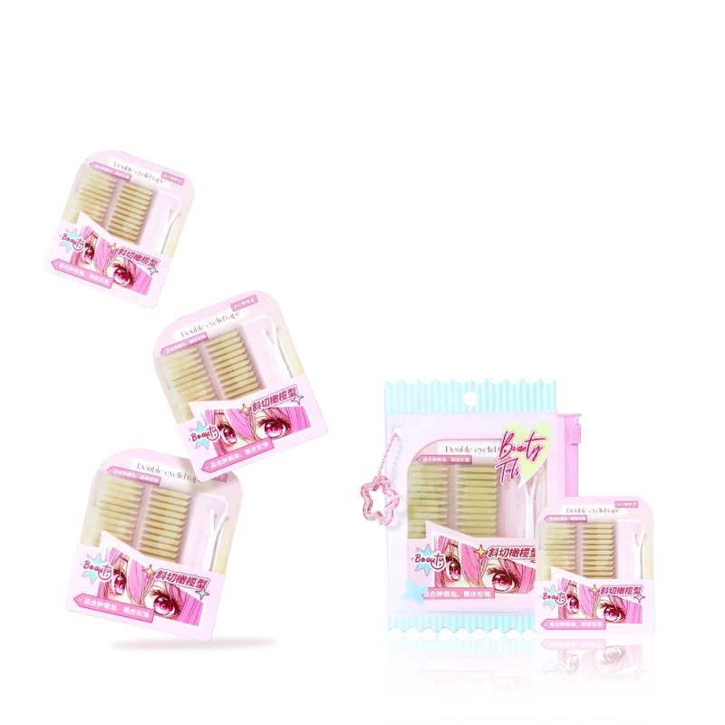 200pcs Beveled Oval Shape Eyelid Tape With Applicator-BMS-360